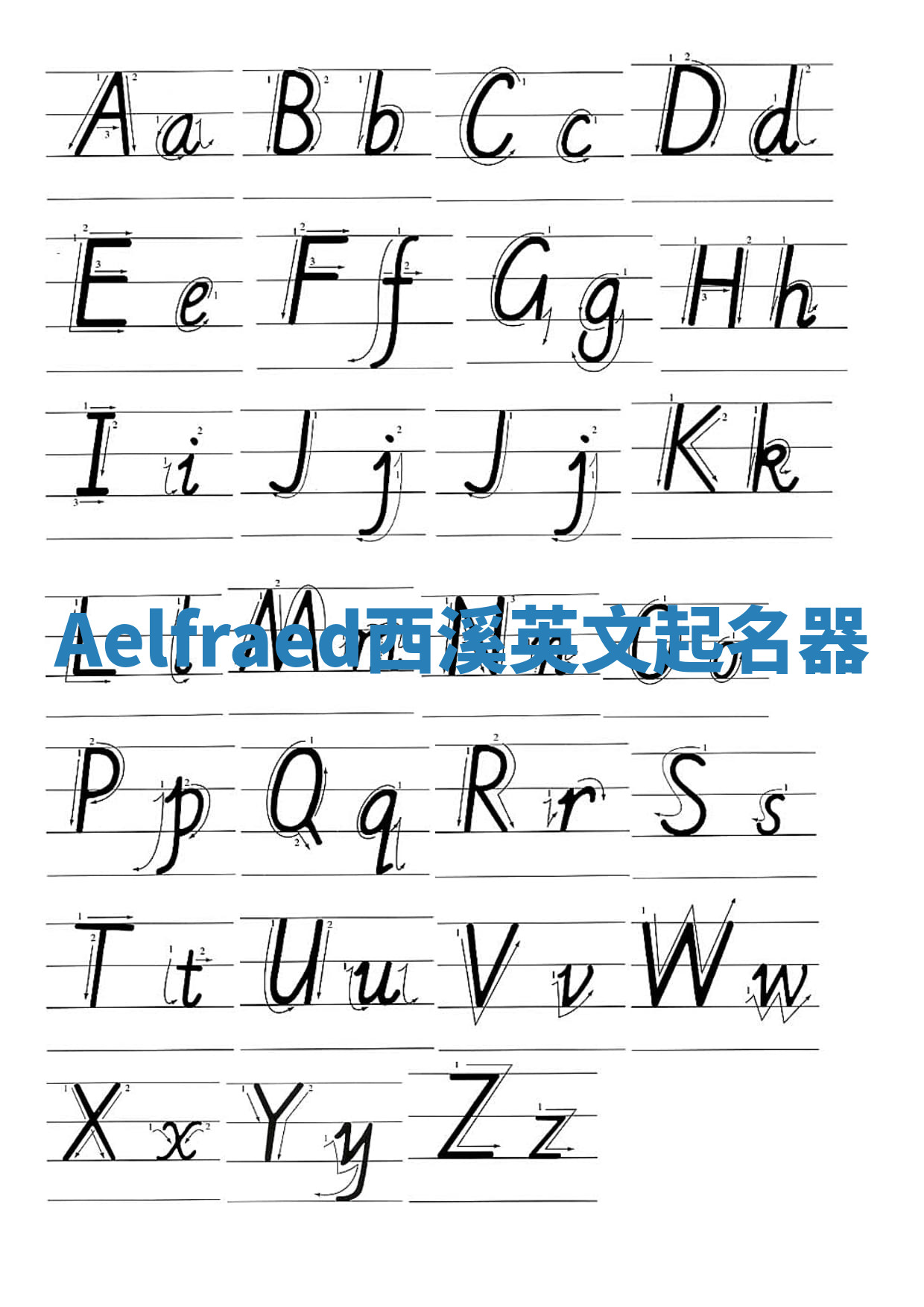 Aelfraed西溪英文起名器