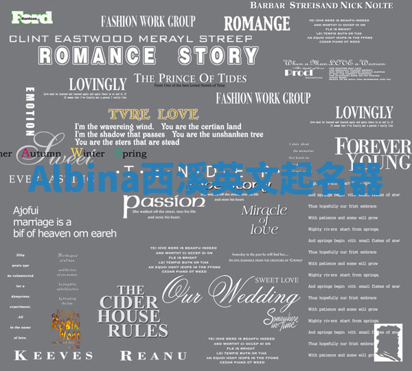 Albina西溪英文起名器 Albina西溪英文起名器