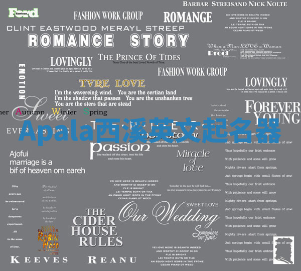 Apala西溪英文起名器 Apala西溪英文起名器