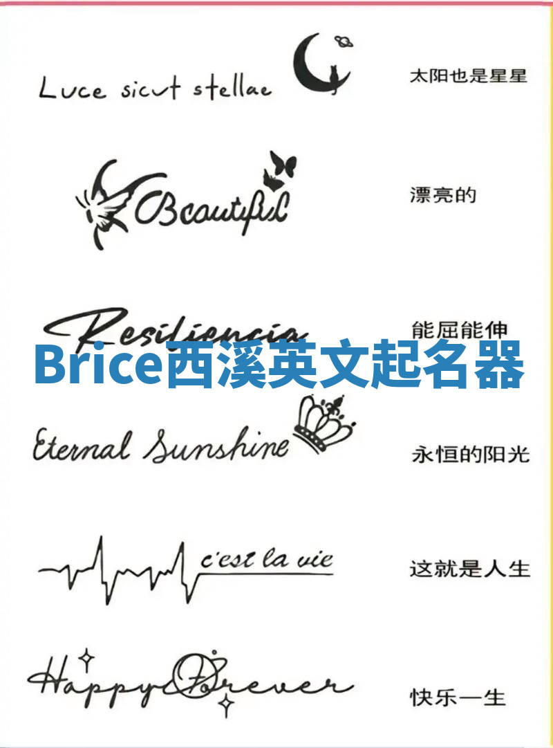Brice西溪英文起名器 Brice西溪英文起名器