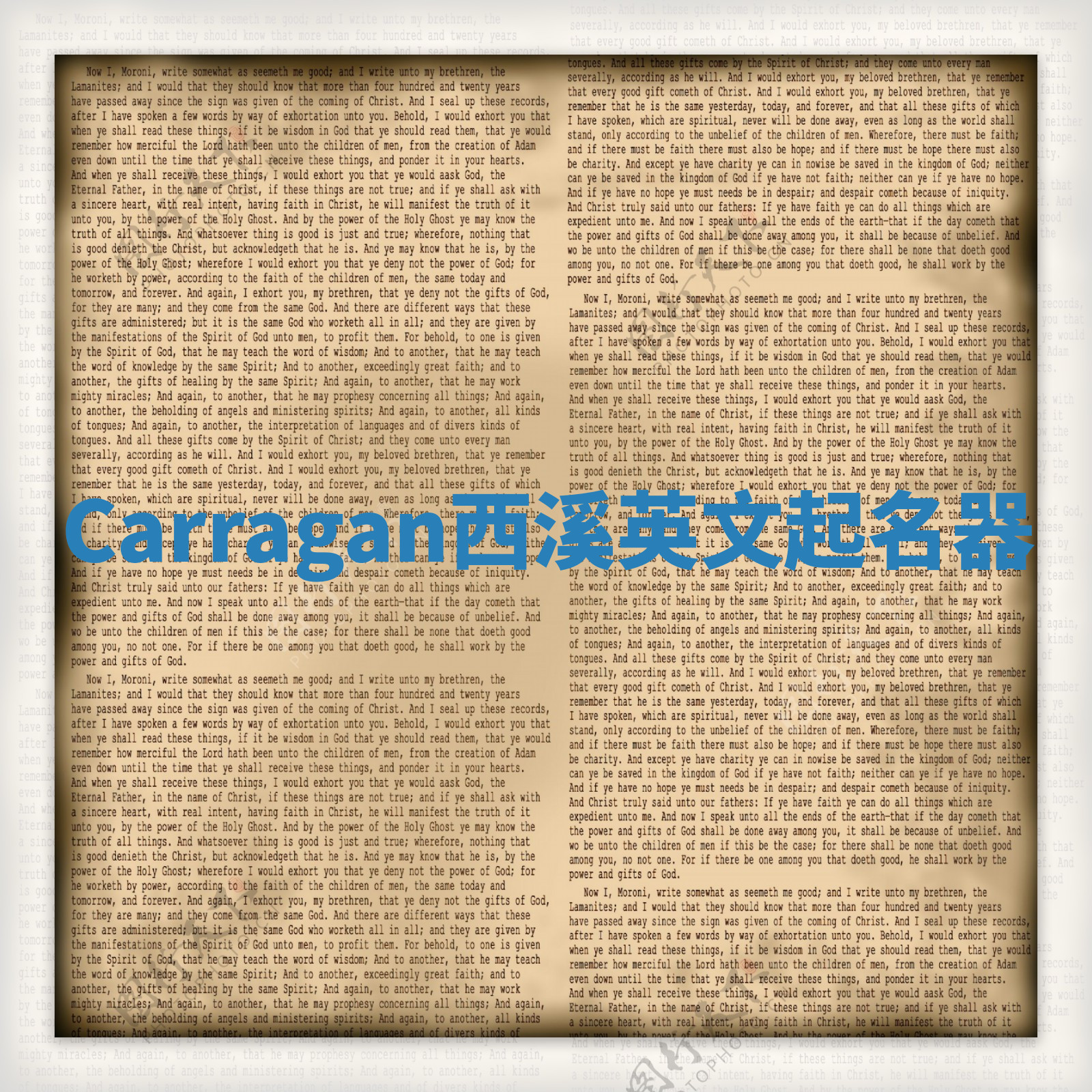 Carragan西溪英文起名器