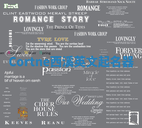 Cortne西溪英文起名器 Cortne西溪英文起名器