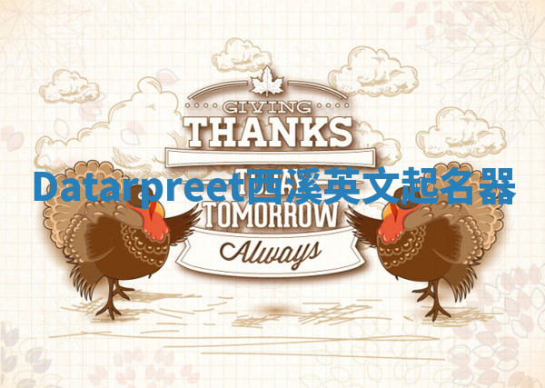 Datarpreet西溪英文起名器