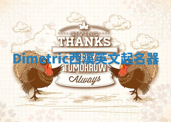 Dimetric西溪英文起名器