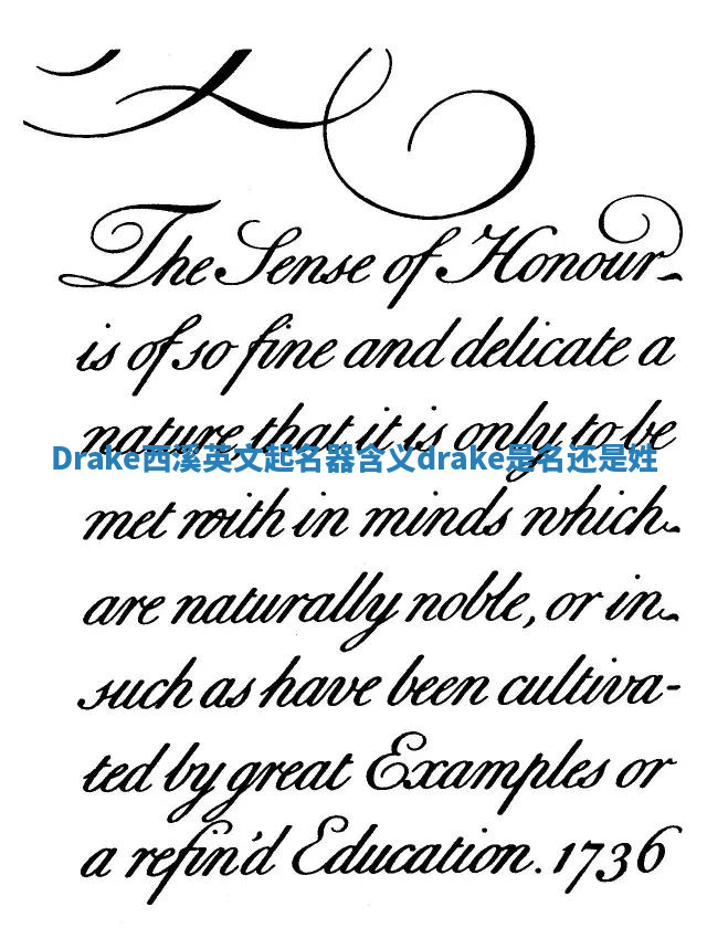 Drake西溪英文起名器含义_drake是名还是姓