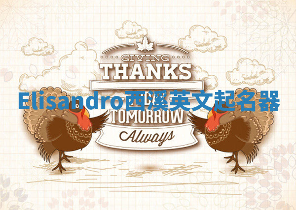 Elisandro西溪英文起名器