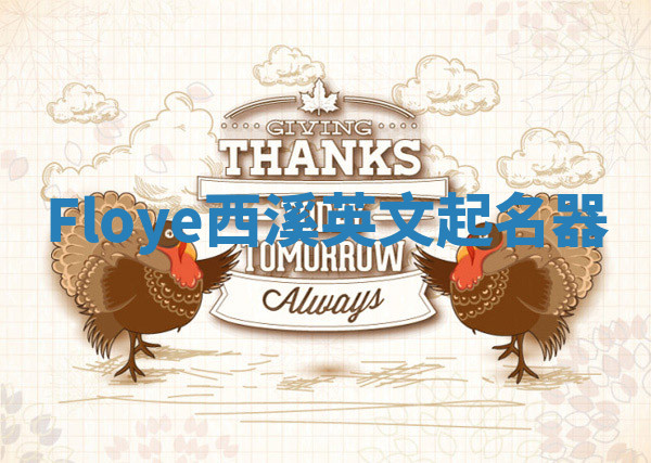 Floye西溪英文起名器