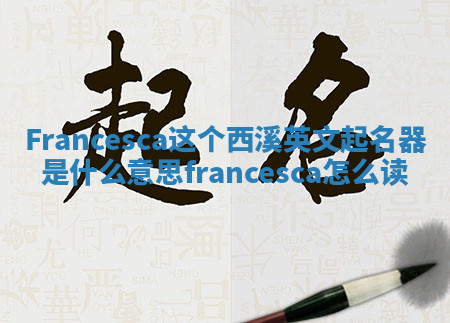 Francesca这个西溪英文起名器是什么意思_francesca怎么读