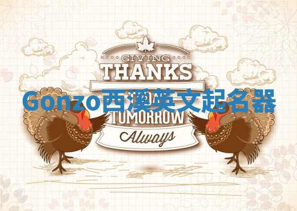Gonzo西溪英文起名器 Gonzo西溪英文起名器