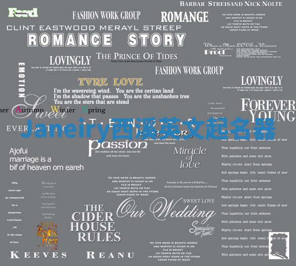 Janeiry西溪英文起名器