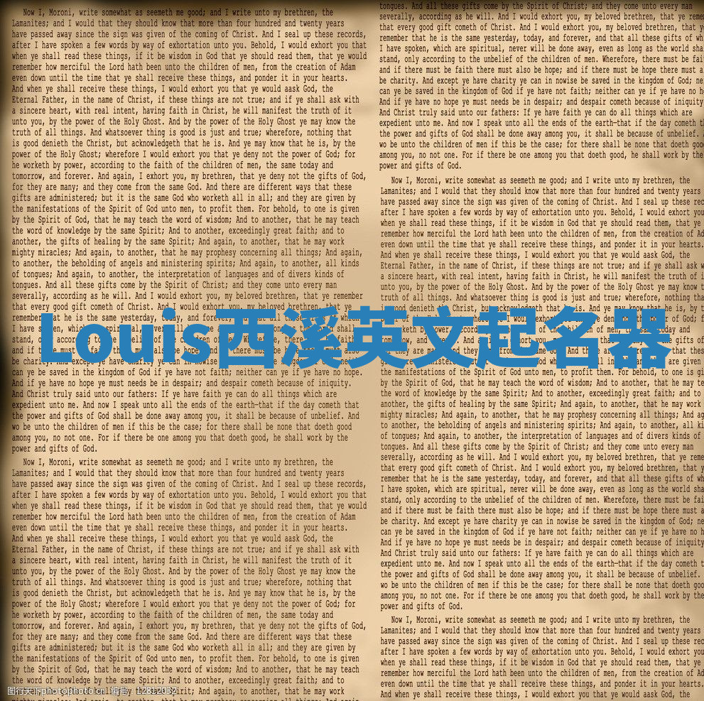 Louis西溪英文起名器 Louis西溪英文起名器