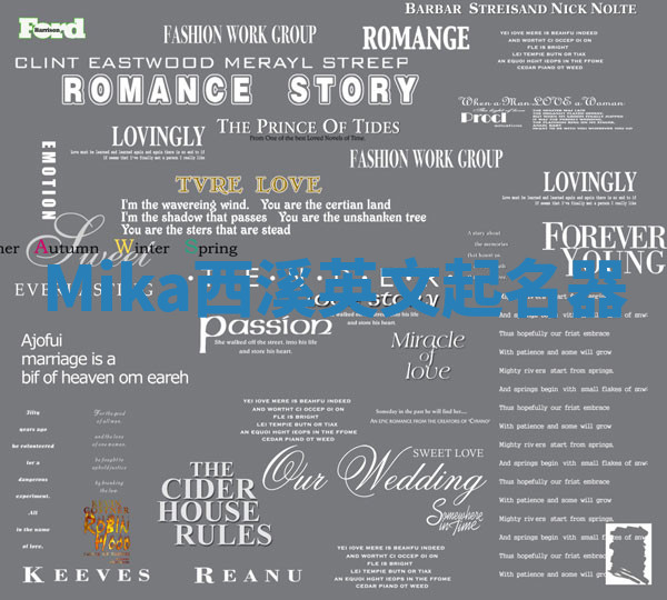 Mika西溪英文起名器 Mika西溪英文起名器