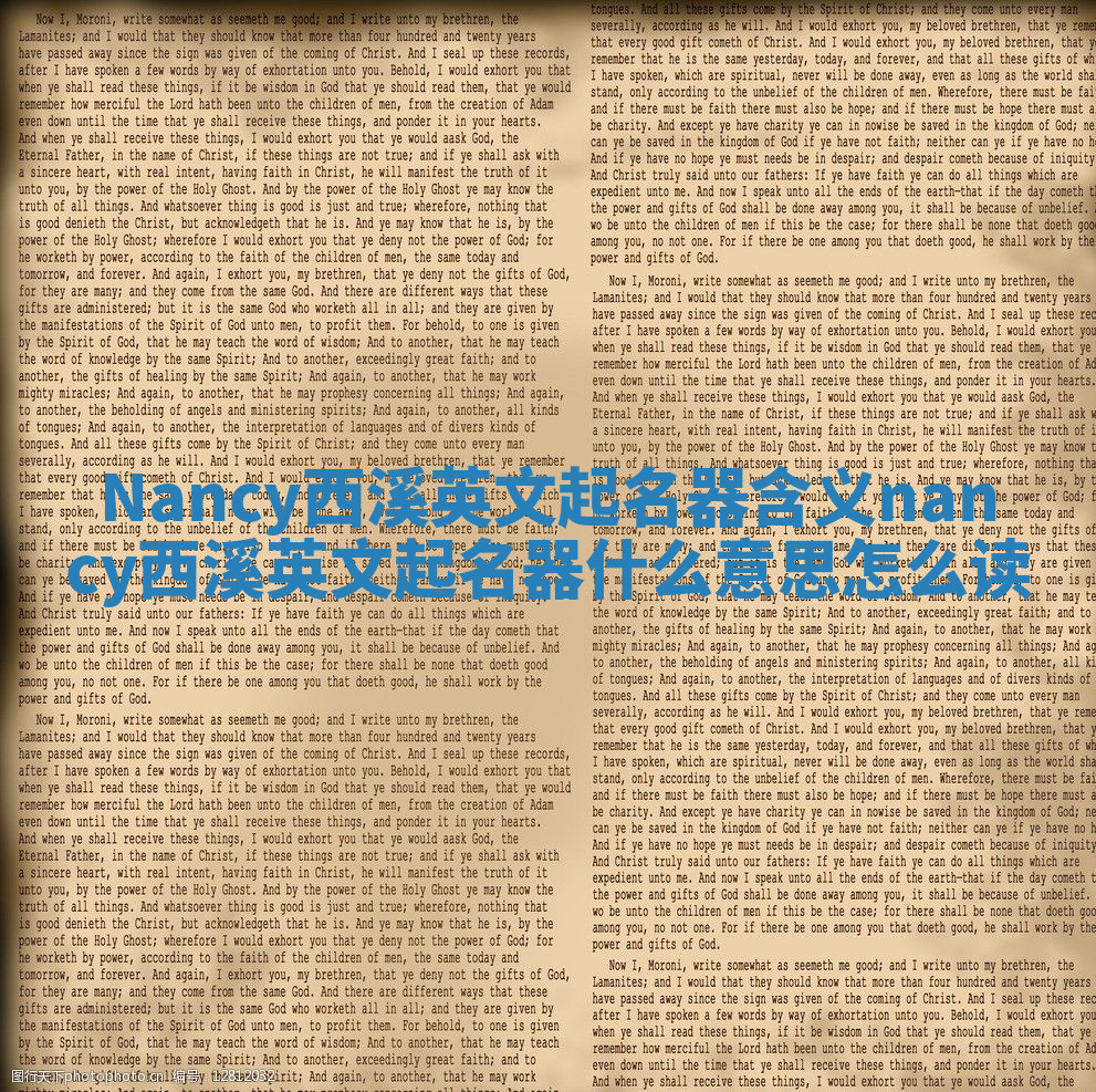 Nancy西溪英文起名器含义_nancy西溪英文起名器什么意思怎么读 Nancy西溪英文起名器含义_nancy西溪英文起名器什么意思怎么读