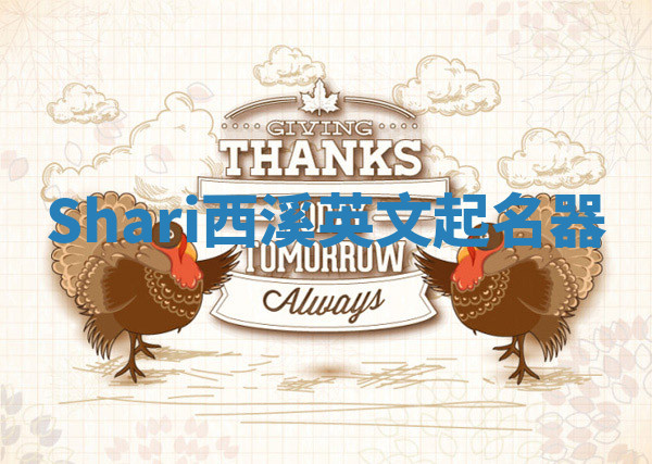 Shari西溪英文起名器