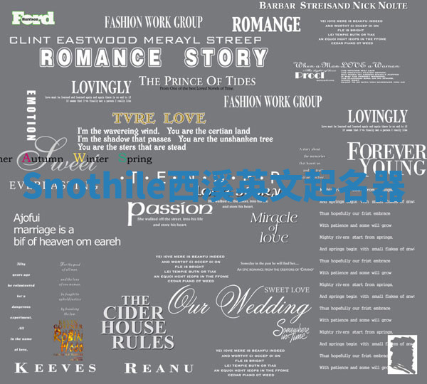 Snothile西溪英文起名器 Snothile西溪英文起名器