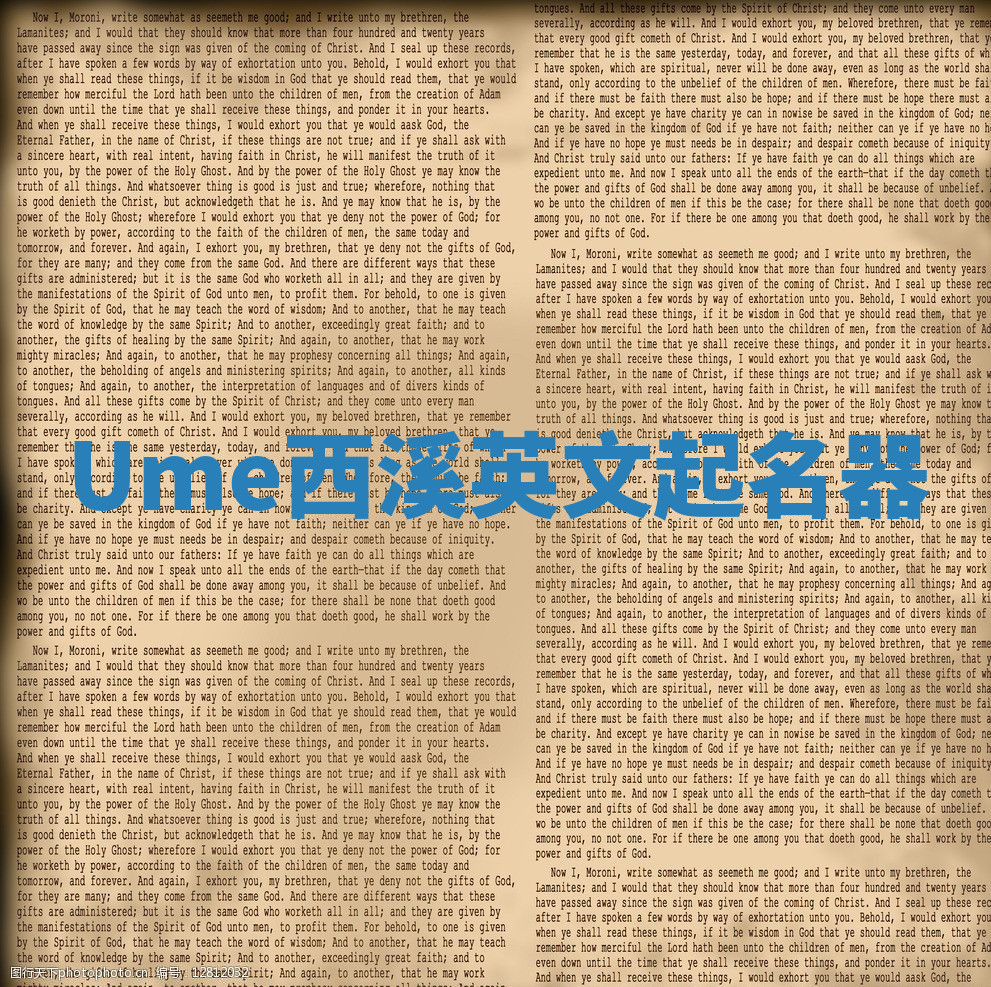 Ume西溪英文起名器 Ume西溪英文起名器