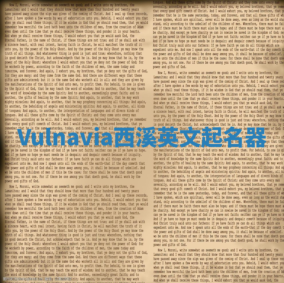 Vulnavia西溪英文起名器 Vulnavia西溪英文起名器