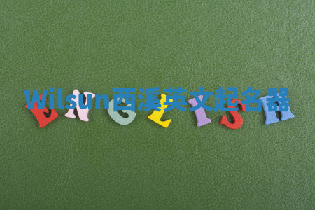 Wilsun西溪英文起名器 Wilsun西溪英文起名器